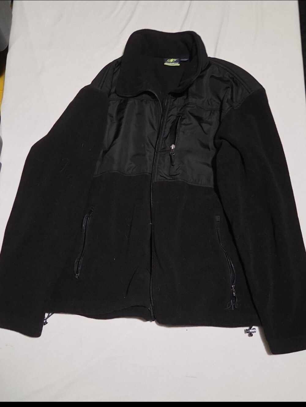 Nordic track mens medium black fleece zip up jacket #27
